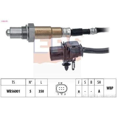 Bild av EPS 1.998.391 Sonde lambda avec monture chauffé, planaire, à large bande, Filetage prégraissé OPEL: Zafira C Tourer