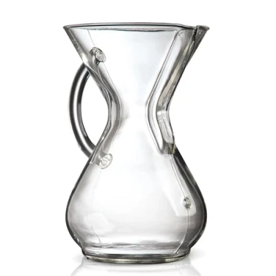 Bild av Chemex Pour Over glas kaffebryggare glashandtagsserie 6 kopp exklusiv förpackning