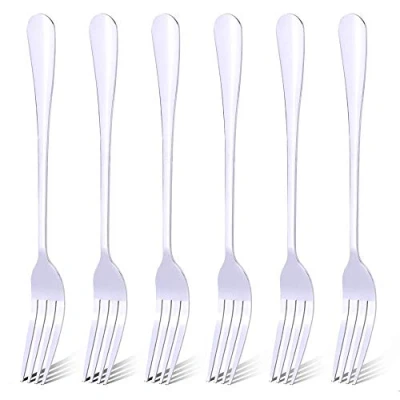 Bild av Qinglele Gaffel, 6 st rostfritt stål 304 middagsgafflar, 20 cm (live, Large)