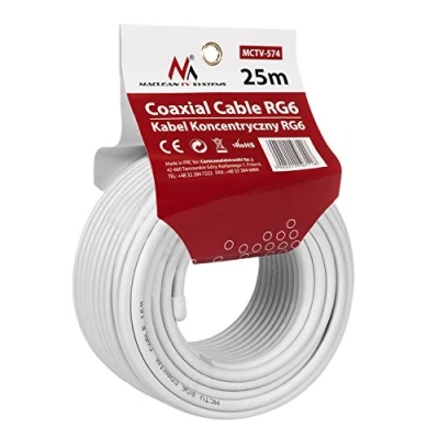 Bild av Maclean MCTV 574 SAT antennkabel koaxialkabel RG6 1.0CCS kabel (25 m)