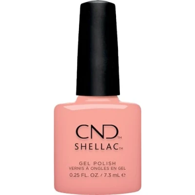 Bild av CND Shellac UV nagellack Sunrise Energy halvtransparent för Jelly Effect nr 467 aprikos Original lack nageldesign Gleam &amp; Glow Collection
