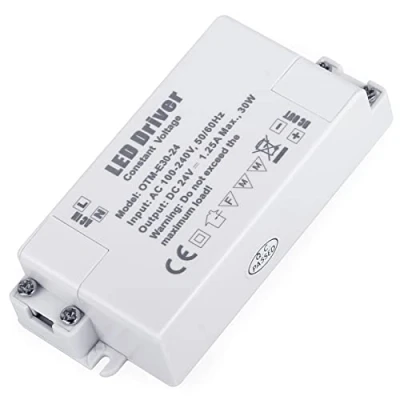 Bild av VARICART 24V LED transformator 30W 1.25A, drivrutin AC till DC strömförsörjning, konstant spänning PSU adapter, lågspännings transformatorer för lampor MR11 GU5.3