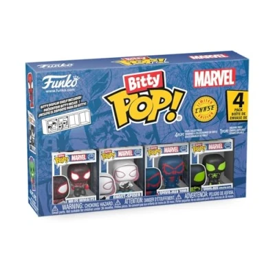 Bild av Funko Bitty Pop! Spindelmannen Miles Morales 4pkE en överraskning mystisk minifigur 0,9 tum (2,2 cm) Marvel Comics Collection Presentidé Party Lagerväskor