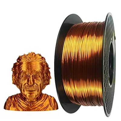 Bild av CC3D Silke koppar PLA filament 3D skrivar 1,75 mm 1kg spole utskriftsmaterial glans silkeslen blank metallisk metall röd lila