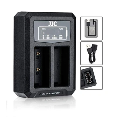Bild av NP W126 Dual USB batteriladdare för Fujifilm X100V X PRO3 PRO2 T3 T2 T1 T30 T20 T10 T200 T100 digitalkamera laddare Fuji S