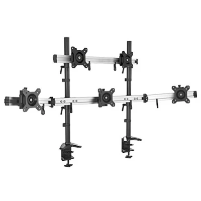 Bild av HFTEK 5 vägs monitorarm bordsfäste för skärmar från 15 27 tum med VESA 75/100 (MP235C N)