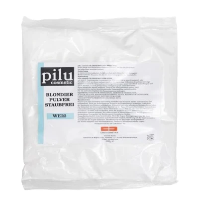 Bild av pilu kosmetisk blonderingspulver 500 g påse vit dammfri I mild blondering blekning upp till 7 nyanser ultrastark blått blekpulver anti gulfärgning (vit)