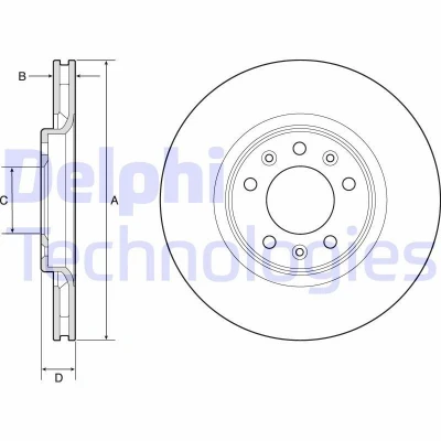 Bild av Bromsskiva DELPHI BG4806C