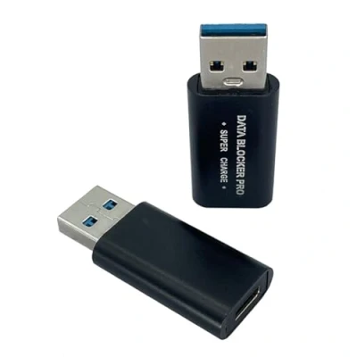 Bild av Jimenez 2 USB Data Blocker C till A Skyddar mot Juice Jacking Stöd Snabbladdning Stopp Datastöld