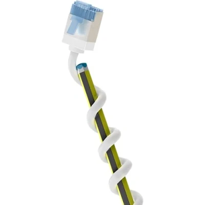 Bild av goobay 74336 CAT 6A patchkabel slim/ultraflexibel RJ45 nätverkskabel U/FTP CU/tunn Ethernet kabel med korta kontakter/10 Gbit/s LSZH, kinkskydd/vit 2 m