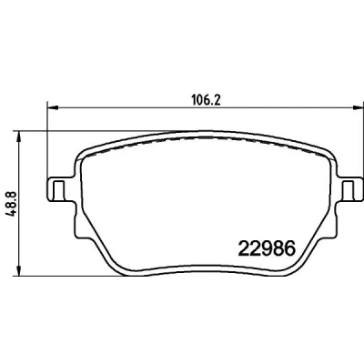 Bild av HELLA 8DB 355 039 021 Jeu de plaquettes frein non préparé pour indicateur d&#039;usure avec vis d&#039;étrier accessoires