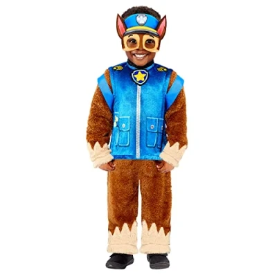 Bild av amscan (PKT) (9909129) barn pojkar Chase Deluxe kostym (4 6 år) Paw Patrol