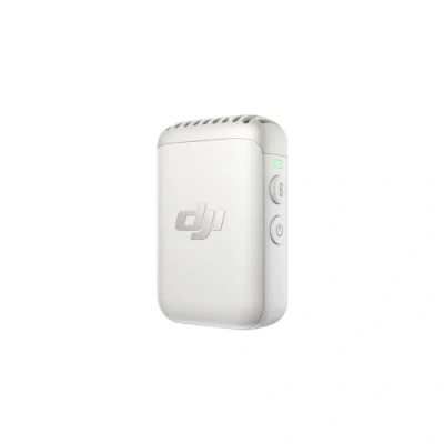 Bild av DJI Mic 2 sändare (vit), trådlös mikrofon med intelligent brusreducering, 14 timmars intern inspelning, 6 timmarsbatteri, magnetfäste, Bluetooth