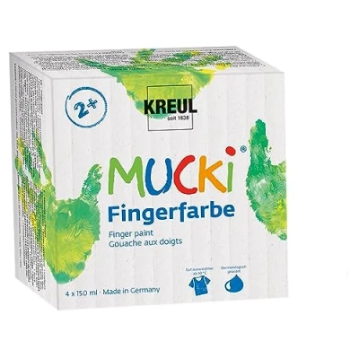 Bild av Kreul 2314 Mucki Fingerfärg, Flerfärgad, 15 ml, Paket med 4