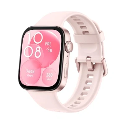 Bild av HUAWEI WATCH FIT 3, Bluetooth samtal, GPS Smartwatch, aluminiumfodral, kompatibel med iOS och Android, 1,82 AMOLED skärm, upp till 10 dagars batteritid, omfattande hälso fitnesshantering, rosa