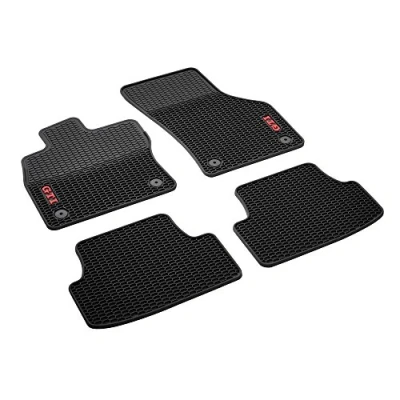 Bild av Volkswagen 5GV061550 041 allvädersgolvmattor fram och bak GTI bikakedesign, set med 4, svart, tillverkad av gummi