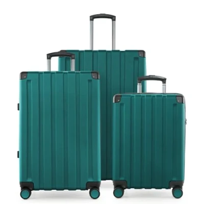 Bild av Huvudstadsväska Q Damm väska med hårt skal, trolley, TSA, 4 hjul, Vattengrön, Koffer Set, Resväska set
