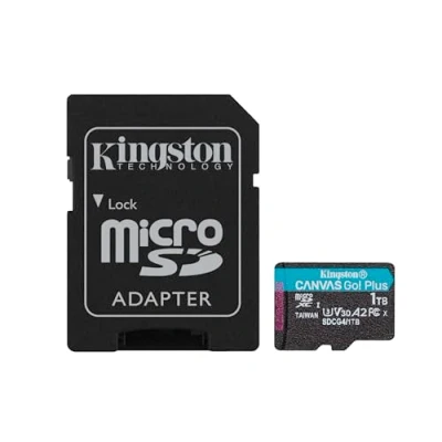Bild av Kingston Canvas Go! Plus microSD minneskort klass 10, UHS I 1 TB microSDXC 170R A2 U3 V30 enkelpaket utan ADP