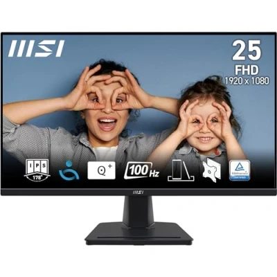 Bild av MSI PRO MP252 24,5 tum Full HD Office Monitor 1 920 x 080 IPS panel, 100 Hz, ögonvänlig skärm, inbyggd högtalare, Tilt Adjustable HDMI 1.4b, D Sub (VGA)