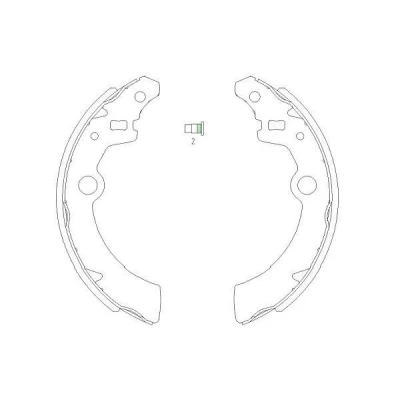 Bild av KAVO PARTS KBS 8907 Mâchoires De Frein 180 25 SUZUKI: Wagon R+ II 3/5 portes, Ignis 2, I