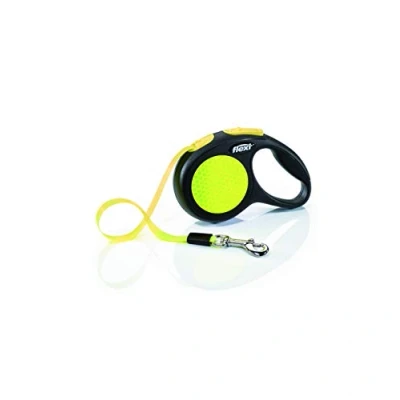 Bild av Flexi New NEON, Hund, Fleksibel hundesnor, Sort, Gul, Tape, 12 kg, 3 m
