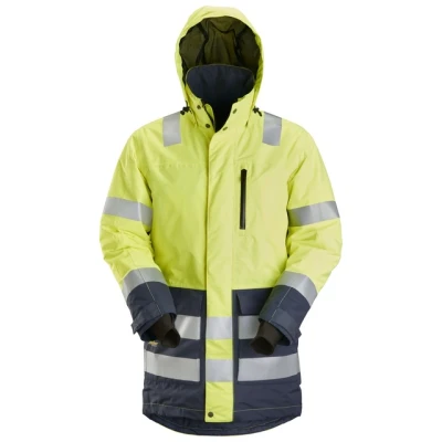 Bild av Snickers Workwear 1830 AllroundWork Varseljacka Varsel, gul/marinblå, vattentät Gul/Marinblå