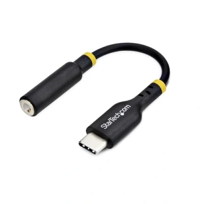 Bild av StarTech.com USB C Audio adapter to 3.5mm TRRS jack headphone Aux Dongle 12.7 cm