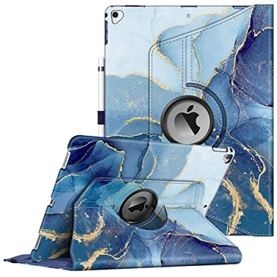 Bild av FINTIE Fodral kompatibelt med iPad Pro 12.9&quot; 2:a generationen (2017/2015) 360 roterande sömnfodral/automatisk väckarklocka, havsmarmor