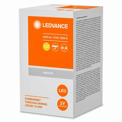 Bild av LEDVANCE Linjär armatur LED: för tak, SUBMARINE THROUGHWIRING / 19 W, 220...240 V, strålningsvinkel: 140, Cool White, 4000 K, material: plast, IP65, förpackning med 1 st.
