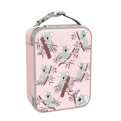 Bild av ION8 Isolerad Lunchväska, Koala Design, 3 sidig Dragkedja, Namnplåster, Livsmedelssäker Foder, Håller Maten Fräsch i 6h, Nylonbärrem, Maskintvättbar, Koala, Medium, Polyester