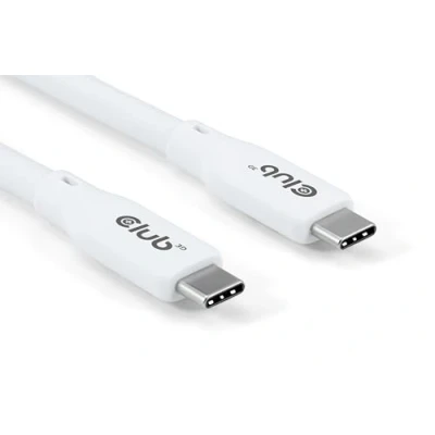 Bild av Club3D Lifestyle USB C PD 240 W kabel 20 Gbps, 2 m, vit