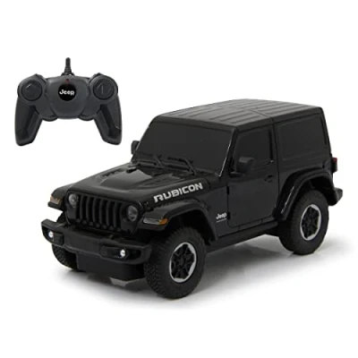 Bild av JAMARA 405196 Jeep Wrangler JL 1:24 2,4 GHz officiellt licenserad, 1 timmes restid vid ca 9 km/h, perfekt återbildade detaljer, högkvalitativt utförande, svart, en storlek