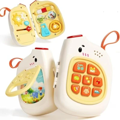 Bild av JoyJoyful Presentleksak för barn, 1 år, Busy Board Montessori mobiltelefon flicka, pojke, pedagogiskt spel, present flicka tidigt lärande leksaker Einstein