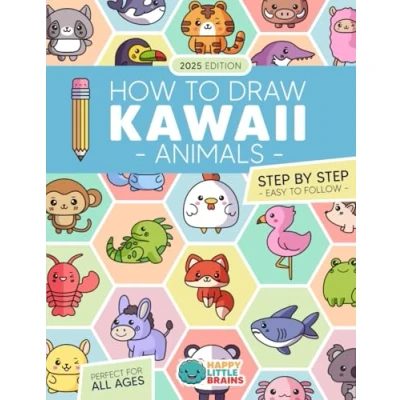 Bild av How to Draw Kawaii Animals: 101 Super Cute Animals with Fun and Easy Step by Lessons