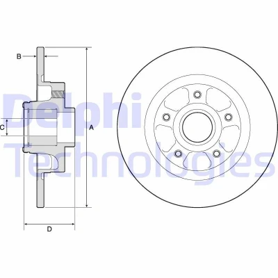 Bild av Bromsskiva DELPHI BG9132RS