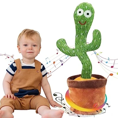 Bild av Ava&#039;s Toys Dansar och upprepar kaktus talande interaktiv leksak för barn 100 % säker sjungande kaktus, batteridriven, oändlig familjeunderhållning