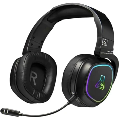 Bild av The G LAB Korp Promenthium Trådlösa spelhörlurar för Ps4/Ps5/Pc Trådlöst spelheadset med låg latens RGB bakgrundsbelysning Högkvalitativt Stereo Sound Gaming Headset New 2024 (Trådlös)