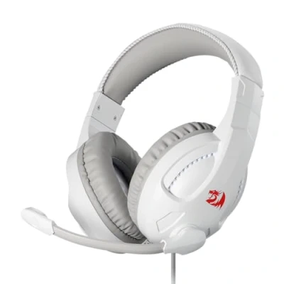 Bild av Redragon H211 RGB trådbundet spelheadset, 7.1 surroundljud, öronkuddar med minnesskum, lätt over ear headset mikrofon, hörlurar flera plattformar, fungerar PC, Xbox serien, NS vit