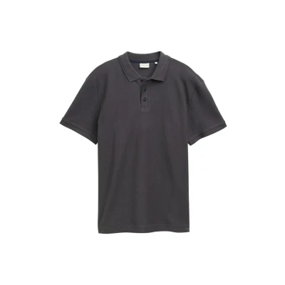 Bild av TOM Tailor Structured Piké, Storlek: XL, Tarmac grey