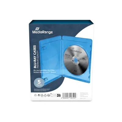 Bild av MediaRange BOX38 BD tomt fodral (för 1 BluRay, 5 stycken) blå