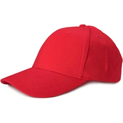 Bild av styleBREAKER Unisex baseballkeps med borstad yta, 6 paneler, keps, enfärgad, baseballkeps, justerbar 04023018, röd, one size