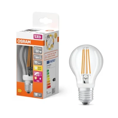 Bild av OSRAM Lamps Star+ LED lampa med rörelsesensor, E27 bas, Filamentoptik,Varmt vitt (2700K), 806 Lumen, ersätter 60W belysningsmaterial icke dimbar, 1 Pack