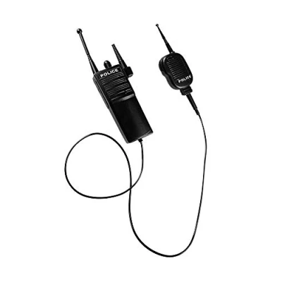 Bild av Boland 00486 Walkie talkie polis, en storlek, svart vit, tillverkad av plast, radio för leksaker, tillbehör karneval, temafest, kostym, utklädnad