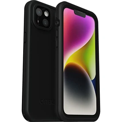 Bild av OtterBox Fre skal för iPhone 14 Plus MagSafe, vattentätt (IP68), stöttåligt, smutssäkert, tunt och smidigt med inbyggt skärmskydd, tillverkat hållbarhet, testad till militärstandard x5, Svart