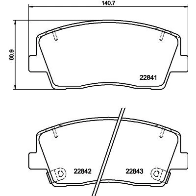 Bild av HELLA 8DB 355 039 921 Jeu de plaquettes frein avec indicateur d&#039;usure accessoires KIA: Stinger 3/5 portes