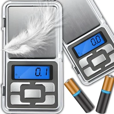 Bild av Retoo 200 g/0,01 g digital fickvåg med tarafunktion och LCD display, finvåg, guldvåg, våg, myntvåg för tabletter, livsmedelsvåg, mini kök, smycken, mynt, silver