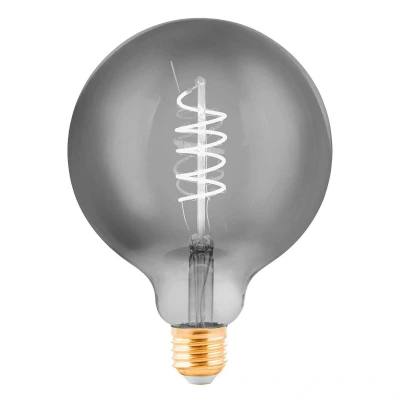 Bild av EGLO LED glob E27 G125 4W filament svart transparent