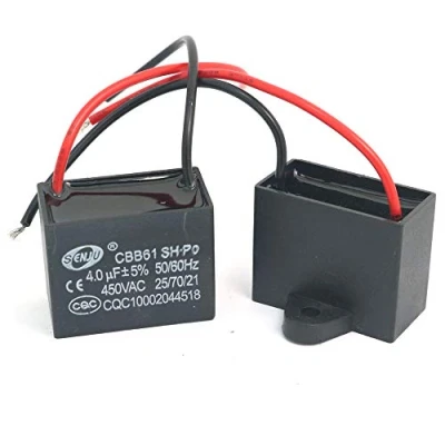 Bild av DollaTek 2 st CBB61 4uF 450 V AC 50/60 Hz luftkonditioneringsfläkt motor körkondensator