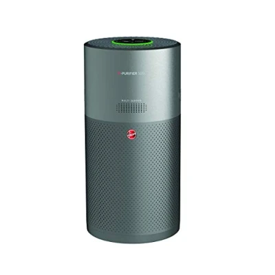 Bild av Hoover HHP55CA011 H Purifier 500 luftrenare med HEPA filter och aktivt kolfilter för allergener pollen, Aroma Diffuser desinficeringseffekt, Smart, 110 kvm, Titanium