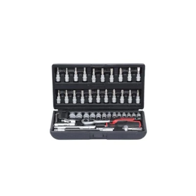 Bild av KS TOOLS 911.0646 Jeu de douilles 46 Acier chrome vanadium 1/4 avec fonction crantage à tête carrée